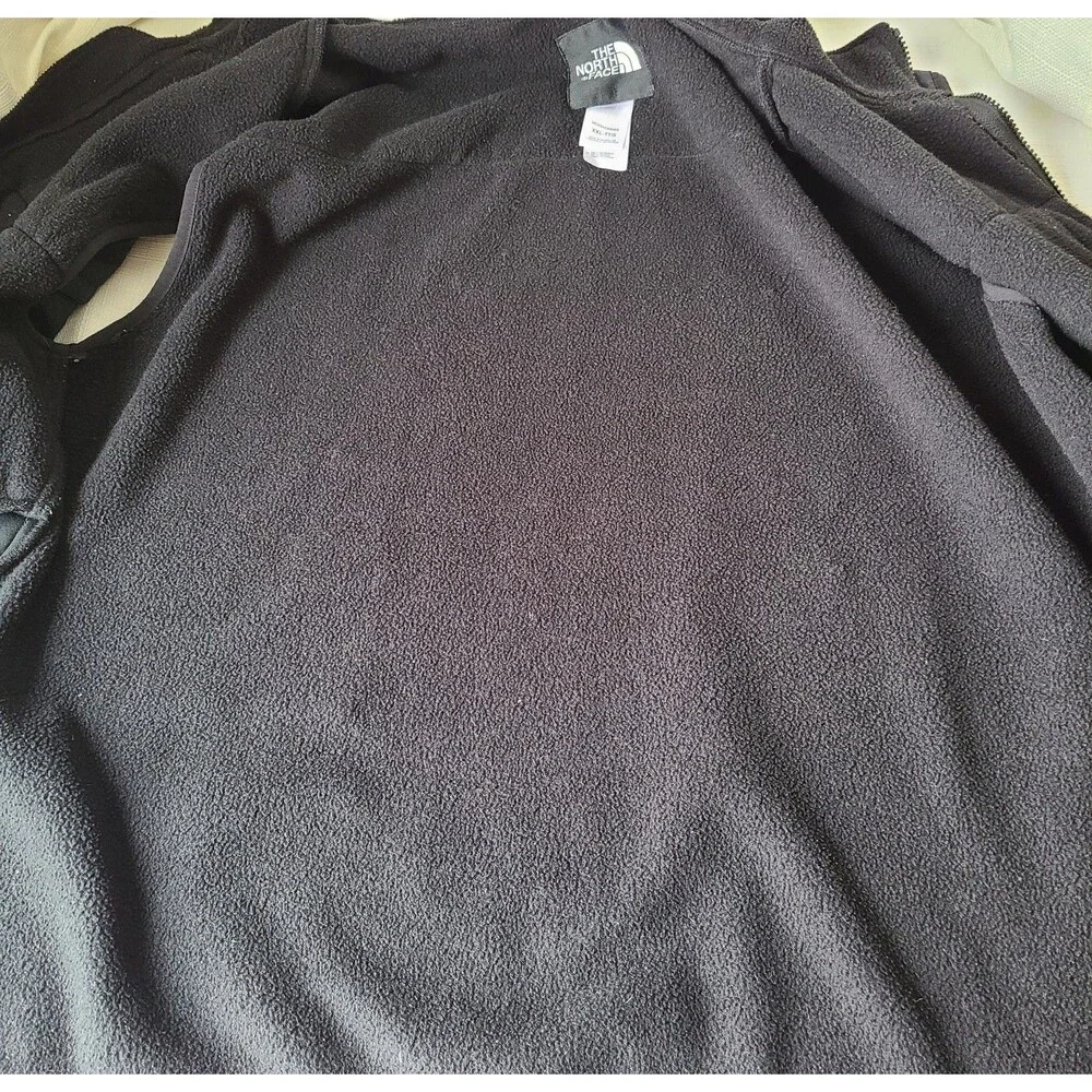 The North Face Polartec Fleece Vest Mens XXL Black Full Zip Outdoor A195